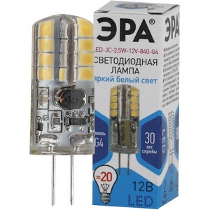 Изображение товара Лампочка светодиодная G4 2,5W ЭРА LED JC-2,5W-12V-840-G4