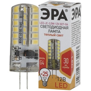 Изображение товара Лампочка светодиодная G4 3,5W ЭРА LED JC-3,5W-12V-827-G4