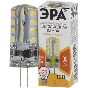 Изображение товара Лампочка светодиодная G4 3W ЭРА LED JC-3W-12V-827-G4