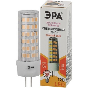 Изображение товара Лампочка светодиодная G4 5W ЭРА LED JC-5W-12V-CER-827-G4