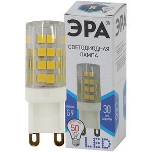Изображение товара Лампочка светодиодная G9 5W ЭРА LED JCD-5W-CER-840-G9