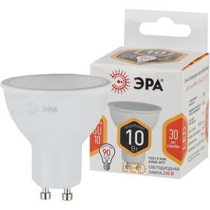 Изображение товара Лампочка светодиодная GU10 10W ЭРА LED MR16-10W-827-GU10