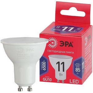 Изображение товара Лампочка светодиодная GU10 11W ЭРА LED MR16-11W-865-GU10 R