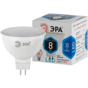 Изображение товара Лампочка светодиодная GU5.3 8W ЭРА LED MR16-8W-840-GU5.3