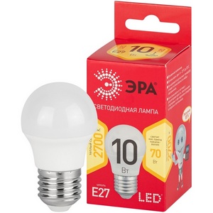 Изображение товара Лампочка светодиодная E27 10W ЭРА LED P45-10W-827-E27 R
