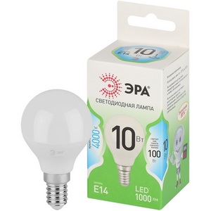 Изображение товара Лампочка светодиодная E14 10W ЭРА LED P45-10W-840-E14 GL