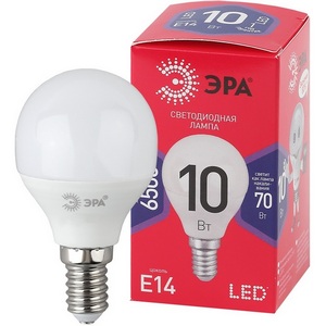 Изображение товара Лампочка светодиодная E14 10W ЭРА LED P45-10W-865-E14 R
