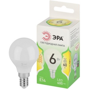 Изображение товара Лампочка светодиодная E14 6W ЭРА LED P45-6W-830-E14 GL