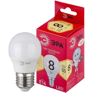 Изображение товара Лампочка светодиодная E14 8W ЭРА LED P45-8W-827-E14 R