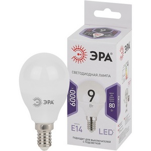 Изображение товара Лампочка светодиодная E14 9W ЭРА LED P45-9W-860-E14