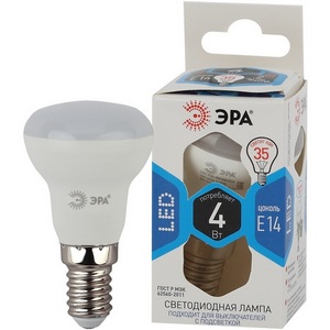 Изображение товара Лампочка светодиодная E14 4Вт ЭРА LED R39-4W-840-E14 LED R39-4W-840-E14