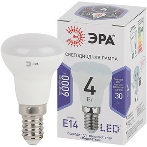 Изображение товара Лампочка светодиодная E14 4W ЭРА LED R39-4W-860-E14