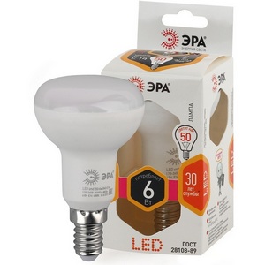 Изображение товара Лампочка светодиодная E14 6W ЭРА LED R50-6W-827-E14