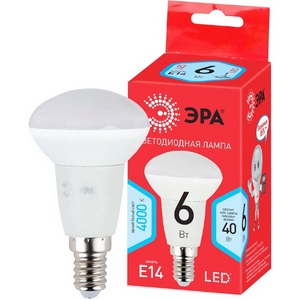Изображение товара Лампочка светодиодная E14 6W ЭРА LED R50-6W-840-E14 R