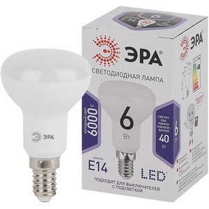 Изображение товара Лампочка светодиодная E14 6W ЭРА LED R50-6W-860-E14