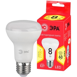 Изображение товара Лампочка светодиодная E27 8W ЭРА LED R63-8W-827-E27 R