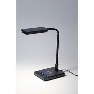 Изображение товара Офисная настольная лампа led пластиковый плафон светодиодная с регулировкой цветовой температуры яркости и беспроводным ЗУ ЭРА NLED-499-10W-BK