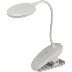 Изображение товара Офисная настольная лампа светодиодная аккумуляторная на прищепке с регулировкой цветовой температуры и яркости ЭРА NLED-513 NLED-513-6W-W