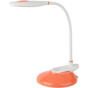 Изображение товара Настольная лампа светодиодная для детской с диммером и выключателем на прищепке ЭРА NLED-459-9W-OR
