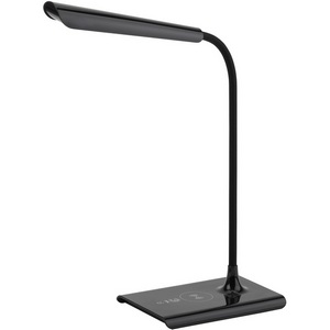 Изображение товара Настольная лампа беспроводная для школьника светодиодная с диммером и выключателем регулировкой яркости беспроводным ЗУ ЭРА NLED-474-10W-BK