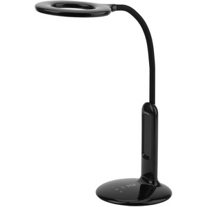 Изображение товара Настольная лампа для школьника светодиодная с диммером и выключателем термометром будильником часами ЭРА NLED-476-10W-BK