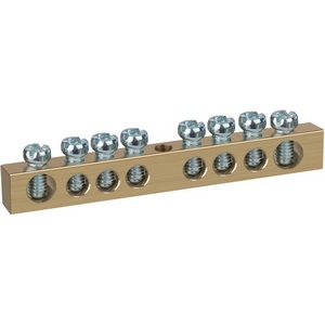 Изображение товара Шина PEN земля-ноль 6х9мм 8/1 латунная с креплениями по центру ЭРА NO-122-14