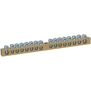 Изображение товара Шина PEN земля-ноль 6х9мм 16/1 латунная с креплениями по центру ЭРА NO-122-18