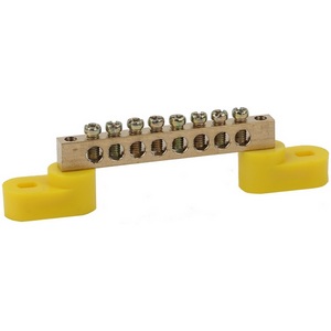 Изображение товара Шина заземления на двух угловых изоляторах (желтый) ЭРА NO-222-109-1