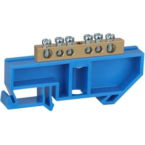 Изображение товара Шина нулевая на DIN-изоляторе 6 выводов (синий) ЭРА NO-222-44