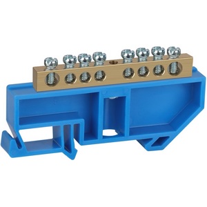 Изображение товара Шина нулевая на DIN-изоляторе 8 выводов (синий) ЭРА NO-222-45