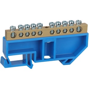 Изображение товара Шина нулевая на DIN-изоляторе 10 выводов (синий) ЭРА NO-222-46