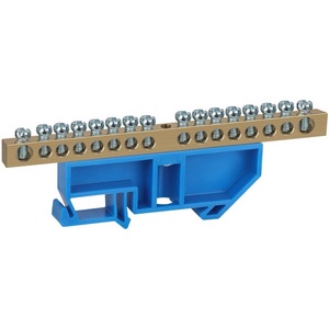 Изображение товара Шина нулевая на DIN-изоляторе 16 выводов (синий) ЭРА NO-222-49