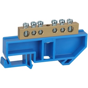 Изображение товара Шина нулевая на изоляторе на DIN-рейку (синий) ЭРА NO-222-50