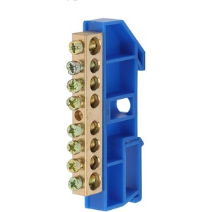 Изображение товара Шина нулевая на DIN-изоляторе 8 выводов (синий) ЭРА NO-222-51