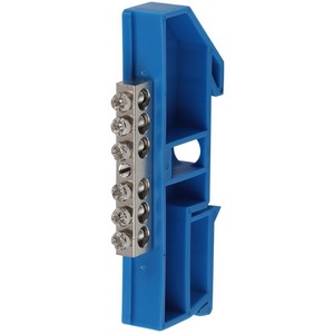 Изображение товара Шина нулевая на DIN-изоляторе никелированная 6 выводов (синий) ЭРА NO-222-54