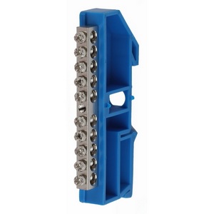 Изображение товара Шина нулевая на DIN-изоляторе никелированная 10 выводов (синий) ЭРА NO-222-59