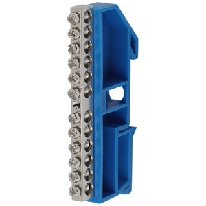 Изображение товара Шина нулевая на изоляторе на DIN-рейку (синий) ЭРА NO-222-87-1