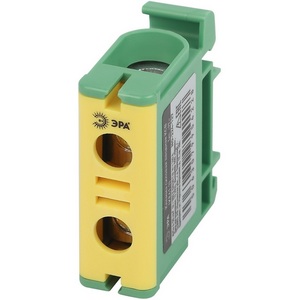 Изображение товара Клемма силовая вводная 6-50 мм2 (желтый,зеленый) PE ЭРА NO-224-127