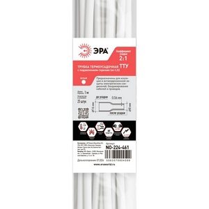 Изображение товара Трубка термоусадочная 16/8 1м 25 шт. (белый) ЭРА NO-224-461