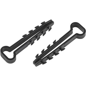 Изображение товара Дюбель-хомут для плоского кабеля (5-10 мм) черный 100 шт. ЭРА NO-224-555