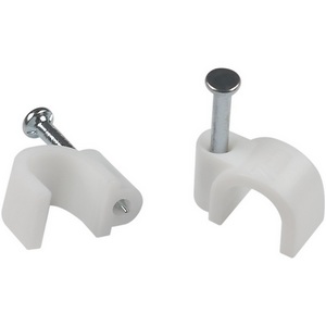 Изображение товара Скоба кабельная круглая 7 мм белая 50 шт. ЭРА NO-224-569