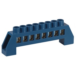 Изображение товара Шина нулевая в изоляторе 8 выводов (синий) ЭРА NO-224-63