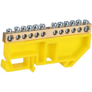 Изображение товара Шина заземления на DIN-изоляторе 12 выводов (желтый) ЭРА NO-224-91