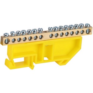 Изображение товара Шина заземления на DIN-изоляторе 14 выводов (желтый) ЭРА NO-224-92