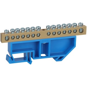 Изображение товара Шина нулевая на изоляторе на DIN-рейку (синий) ЭРА NO-224-93