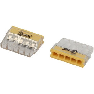 Изображение товара Клемма быстрозажимная компактная 5-проводная 0,2-2,5 мм2 (упаковка 30 шт.) ЭРА NO-225-360