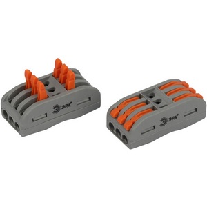 Изображение товара Клемма проходная с рычагами 3 полюса 0,08-2,5/4 мм2 (упаковка 1 шт.) ЭРА NO-225-450