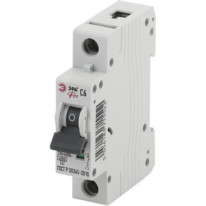 Изображение товара Автоматический выключатель 1P 6A C 6кА ЭРА NO-901-47