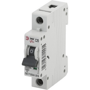 Изображение товара Автоматический выключатель 1P 20A C 6кА ЭРА NO-901-51