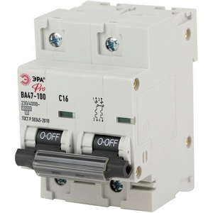 Изображение товара Автоматический выключатель 2P 16A C ЭРА NO-902-272